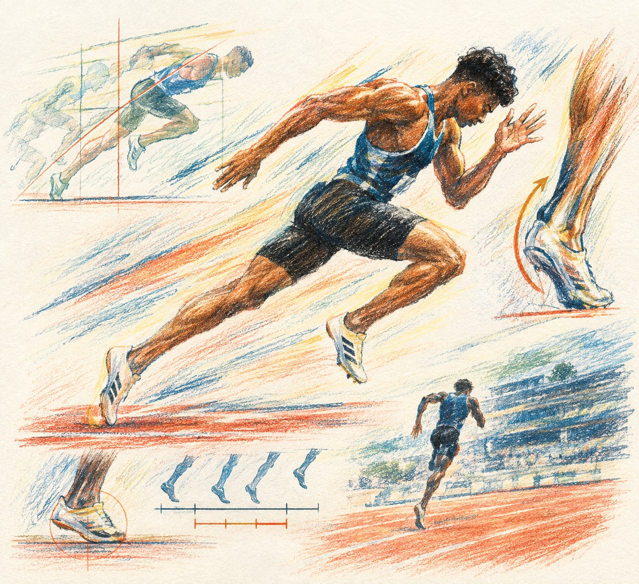 Animesh Kujur exploding out of the blocks at the Jawaharlal Nehru Stadium in New Delhi